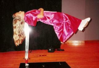 Hampton Roads Corporate magician levitates daughter on a sword